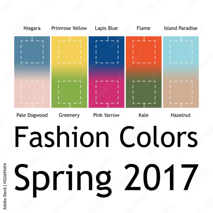 Picture of: Blurred fashion infographic with trendy colors of the  Spring